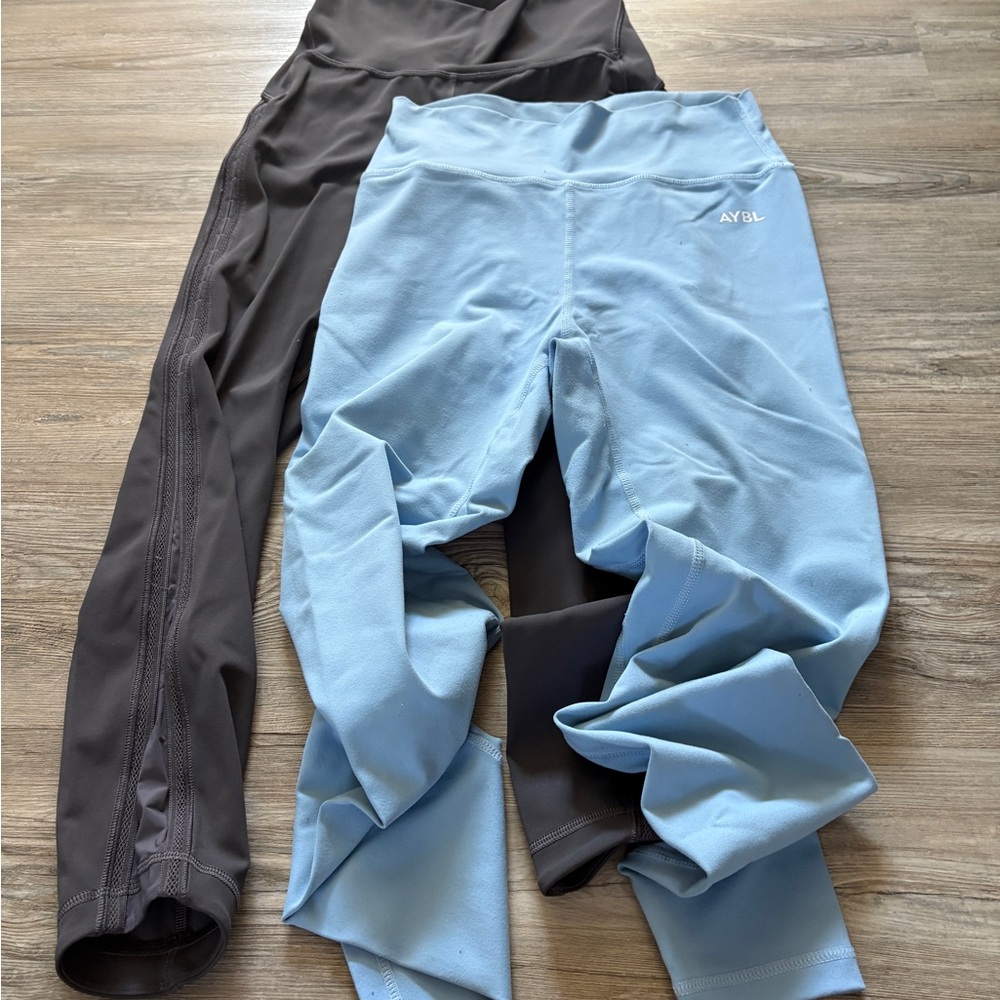 AYBL / Lululemon Light Blue and Dark Gray Leggings Duo Size S